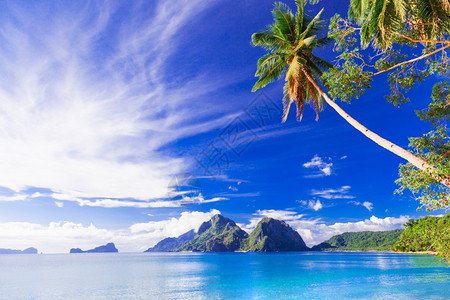 逃脱孤独风景优美菲律宾帕拉万Palawan的热带风景放松背景图片
