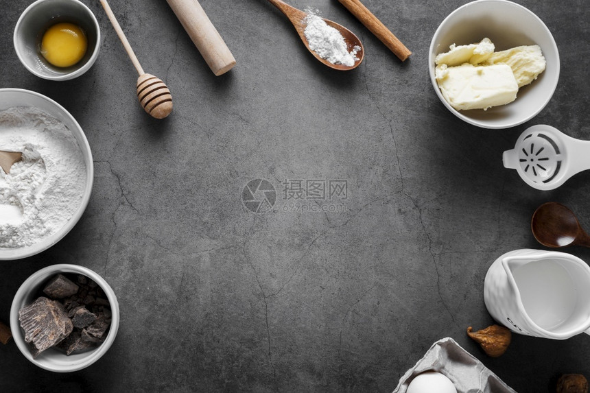 高清晰度照片顶端面粉与烘烤工具表优质照片美的面粉与烘烤工具表桌子新鲜的小麦图片