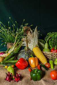 生的蔬菜草和水果作为烹饪的原料季节吃图片