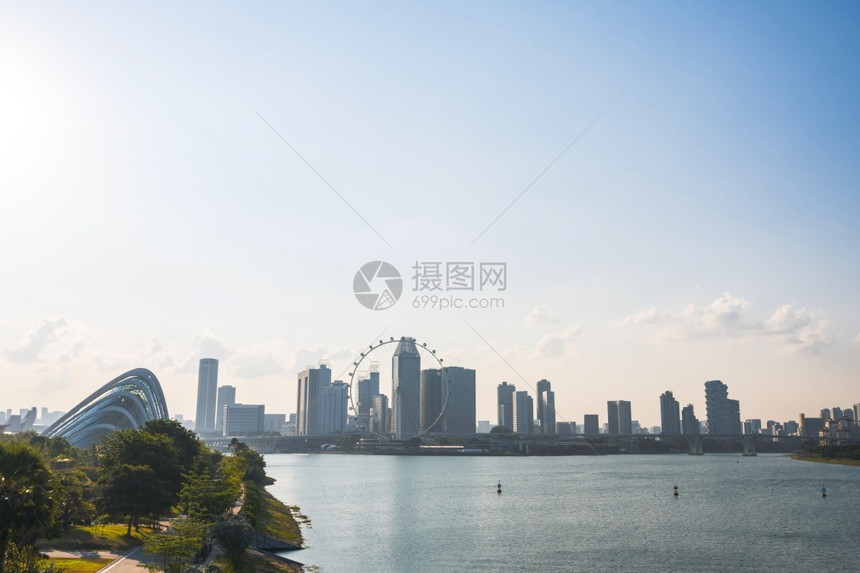 新加坡海边城市风景图片