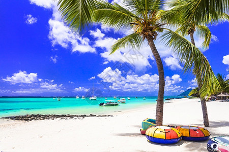 风景令人惊叹的毛里求斯天堂岛热带海滩风光假期毛里求斯热带岛屿假期放松图片