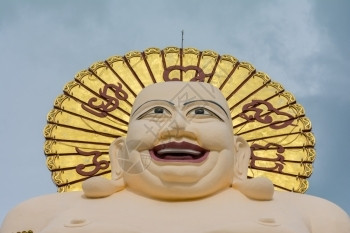 艺术地标泰国WatPlaiLaemKohSamui大佛区雕像旅游图片
