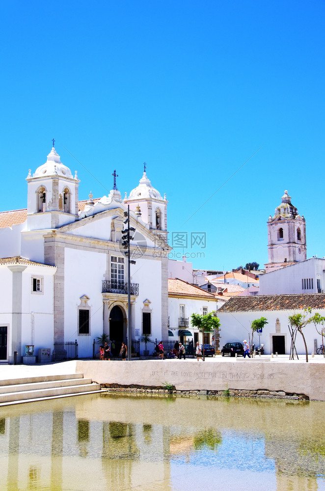 城市景观文化场葡萄牙阿尔加夫拉各斯市旧教堂图片