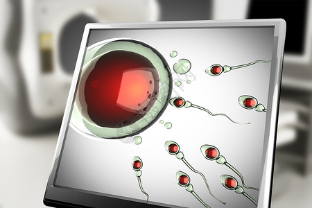 避孕生物实验室中监测的精子和蛋细胞研究控制设计图片