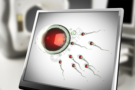 再生产微为人父母实验室中监测的精子和蛋细胞生物设计图片
