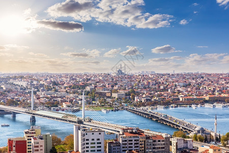 轨喇叭地铁伊斯坦布尔金角桥土耳其博斯波鲁图片