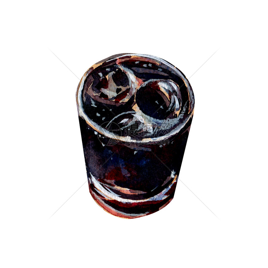 立方体苏打液朗姆酒和可乐古巴自由汽水鸡尾酒配有冰立方块和柠檬汁酒精饮料朗姆和可乐古巴自由图片