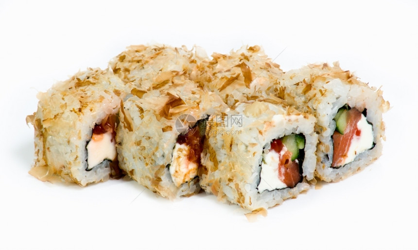 准备好的筷子美食各种寿司和生鱼片图片