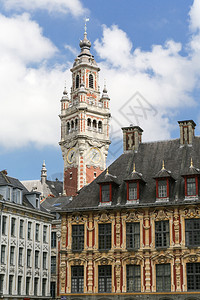 法国的里尔大城地装饰风格市中心砖图片