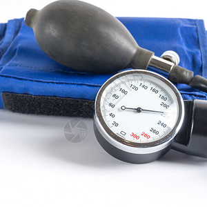 眼压计药物黑色的用于测量血压用计和听诊器包白色背景上的医学血压监测仪图片
