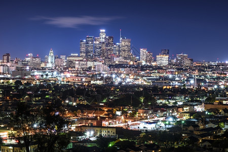 办公室天空洛杉矶市中心城风景北区拉图片