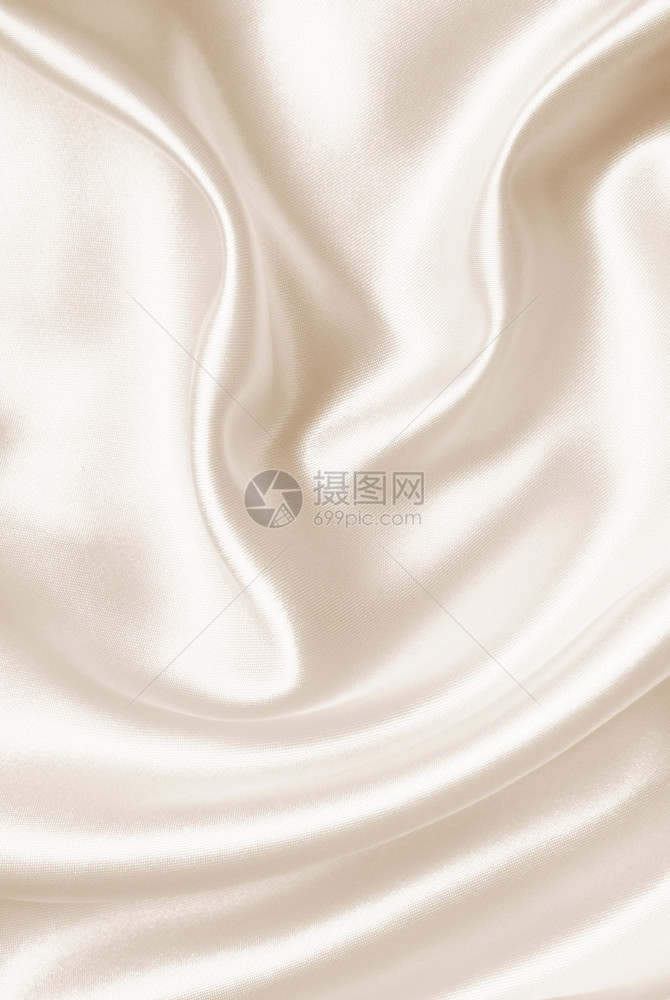 白色的定调子平滑优雅的金丝绸可以用作婚礼背景在SepiatonedRetro风格下奶油图片