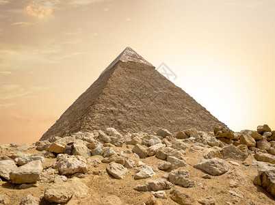 过去的文明埃及吉萨沙漠中的古代Khafre金字塔埃及人图片