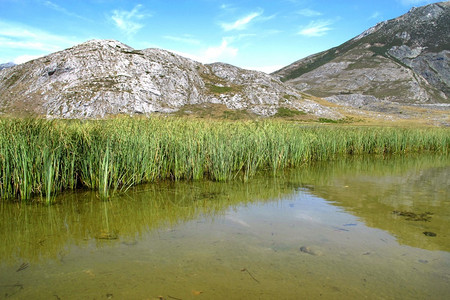 水利地理素材风景优美放松水库伊索巴湖曼波德雷自然保护区莱昂省卡斯蒂利亚和里昂西班牙欧洲背景