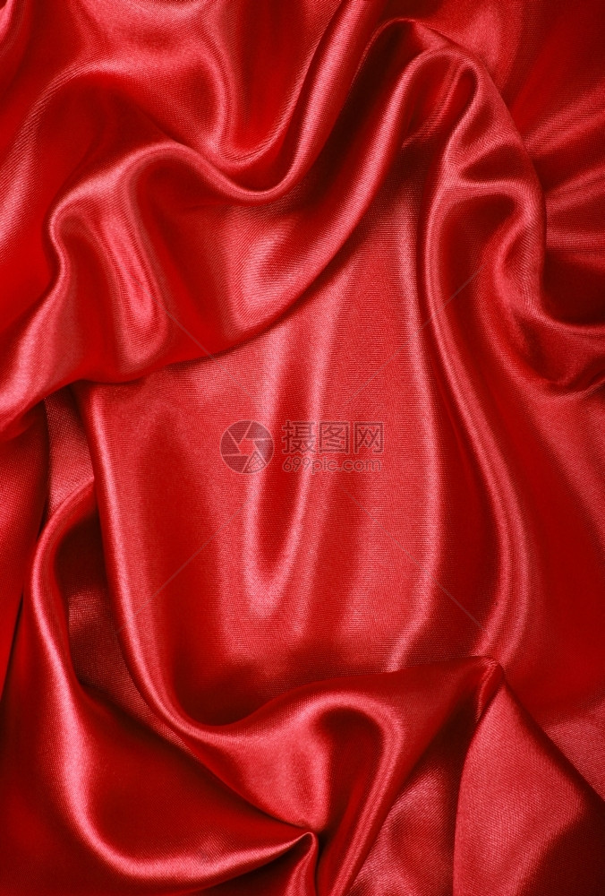 丰富多彩的缎平滑优雅红色丝绸或可用作背景明亮的图片
