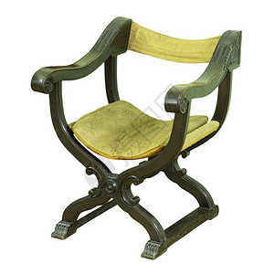 白色背景设计对象上隔绝的旧传统椅子Name奢华棕色的古老图片