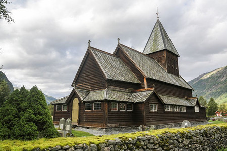 Roldal木板教堂stavkyrkje与建筑学大旅游图片