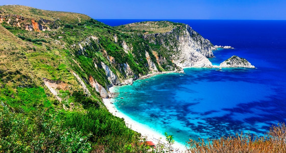 宁静旅行画报凯法利尼亚岛爱奥希腊佩塔尼海滩的壮丽图片