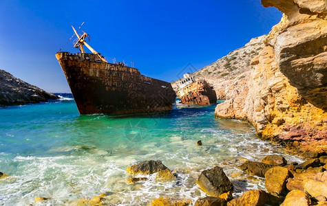 岛蓝色的夏天希腊CycladesCyclades高清图片