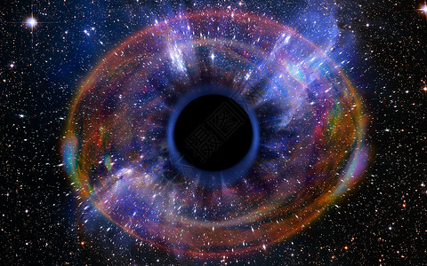 空间吸筹带家具的恒星正在一个深黑洞中倒塌被巨大的引力场所吸黑洞看起来像一只眼睛或者天空中的虹膜由美国航天局提供的图像元素星一种设计图片