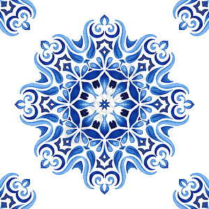 阿莱格雷斯花的植物塔拉韦彩手绘制瓷砖无缝的曼达拉徽章装饰型状阿拉伯手绘制设计图的Mandala观装饰颜色阿拉伯油漆布料设计图案设计图片