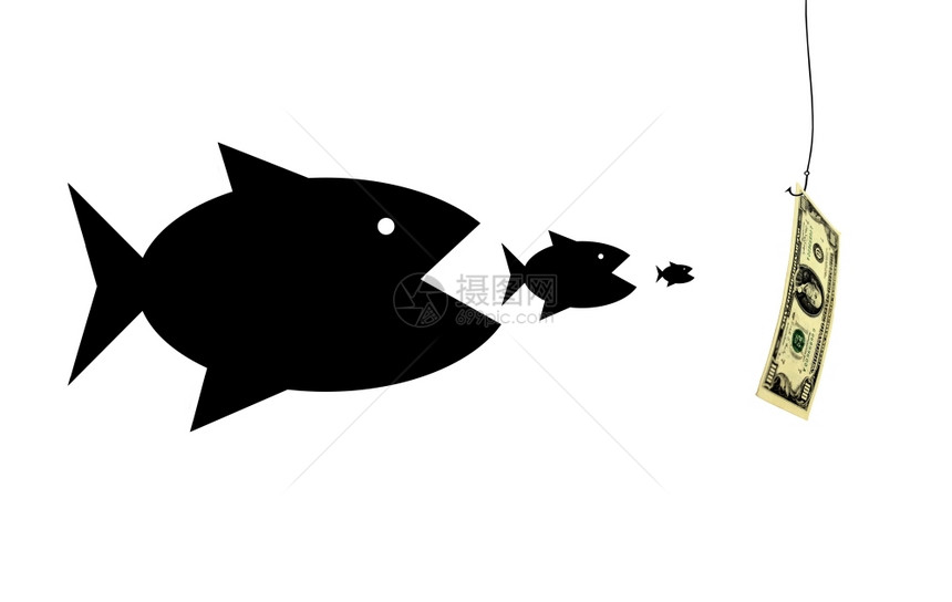 交换互相吞食并追求钱财的鱼儿们脚影美国人图片