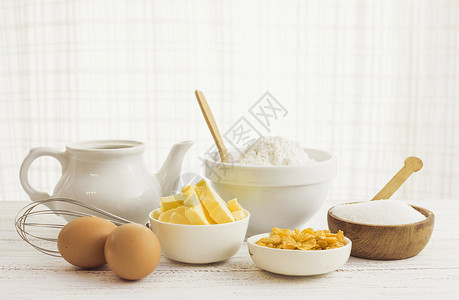 黄油面粉鸡蛋食材图片