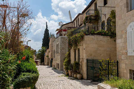 旅游树门廊老区也敏摩西是耶路撒冷机智的房子耶敏摩西区路撒冷图片