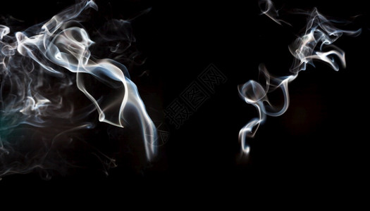 优雅的两个动态烟雾光影航展户外图片