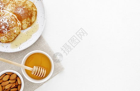 高清晰度照片顶端观光美味红饼早餐优质相片量美的面粉浆果奶油营养丰富图片