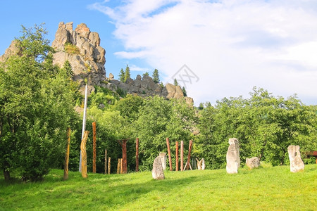 纪念碑欧洲森林山区历史和文化保留地的堡垒图片