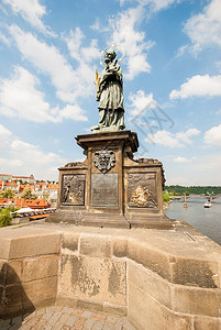 美丽的老城区布拉格风景捷克硬核雕像旅行背景图片