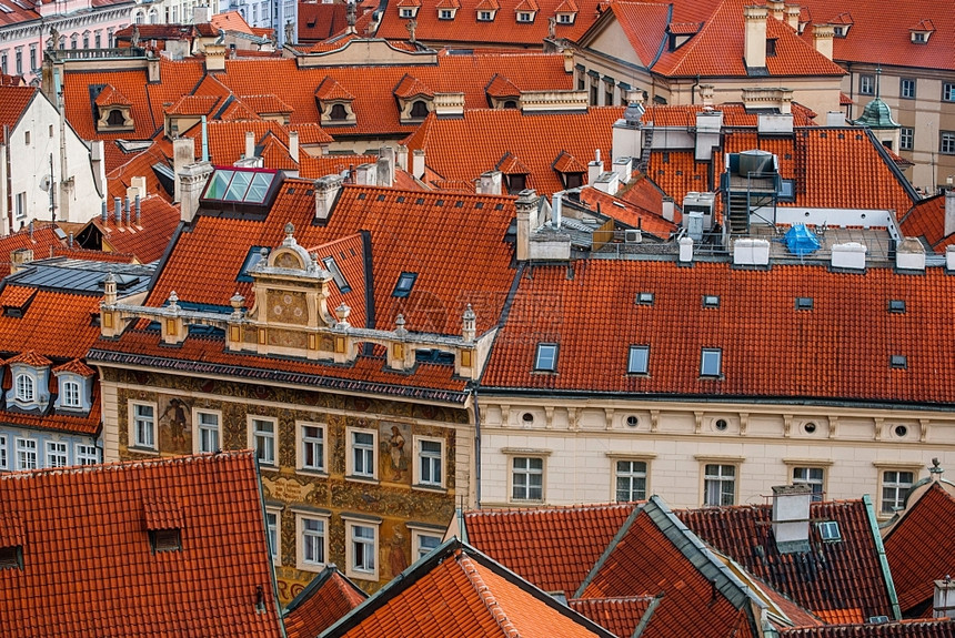 城市景观户外河美丽的老城区布拉格风景捷克图片
