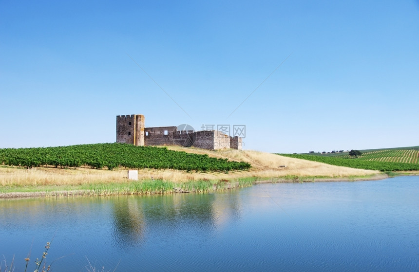 墙建筑学葡萄牙Alentejo地区瓦隆戈城堡爬坡道图片