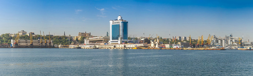 海滩气候夏天乌克兰奥德萨0821年月日乌克兰敖德萨市海岸乌全景图片