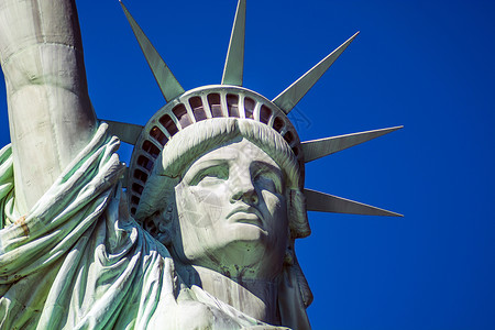 团结的自由女神像是纽约市最公认的里程碑之一也是美利坚合众国的标志之一ACONF19820旅游火炬背景图片