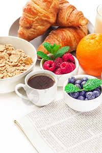 健康早餐照片法语晨甜点图片