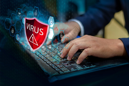 电脑木马安全象征杀毒软件按键在盘计算机上输入按钮保护屏蔽红色感叹警告与字型暗中连接的计算机设计图片