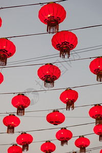 古董红灯新年庆典夜灯装饰一晚目的崇拜图片