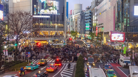 灯现代的东京涉谷渡口顶端视图最佳图片