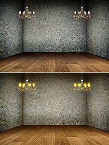 抽象的辉光闪耀在古老的木环花和背面水泥墙壁中的古老大贝壳阴影图片