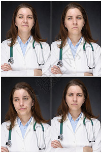 表情悲伤的女医生图片
