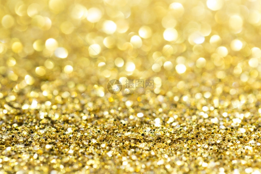 迪斯科具有复制空间的金色抽象闪光背景Goldbokehglitter背景和复制空间明亮的颜色图片
