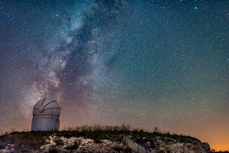 萨克利肯星晚上从安塔利亚SaklkentTutbitak天文台送来风景研究背景
