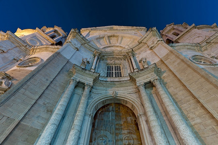 岩石西班牙卡迪兹大教堂古城卡迪兹大教堂新古典风格的伟大教堂历史图片