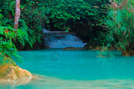 岩石赛老挝LuangPraprabang的美丽风景石灰图片