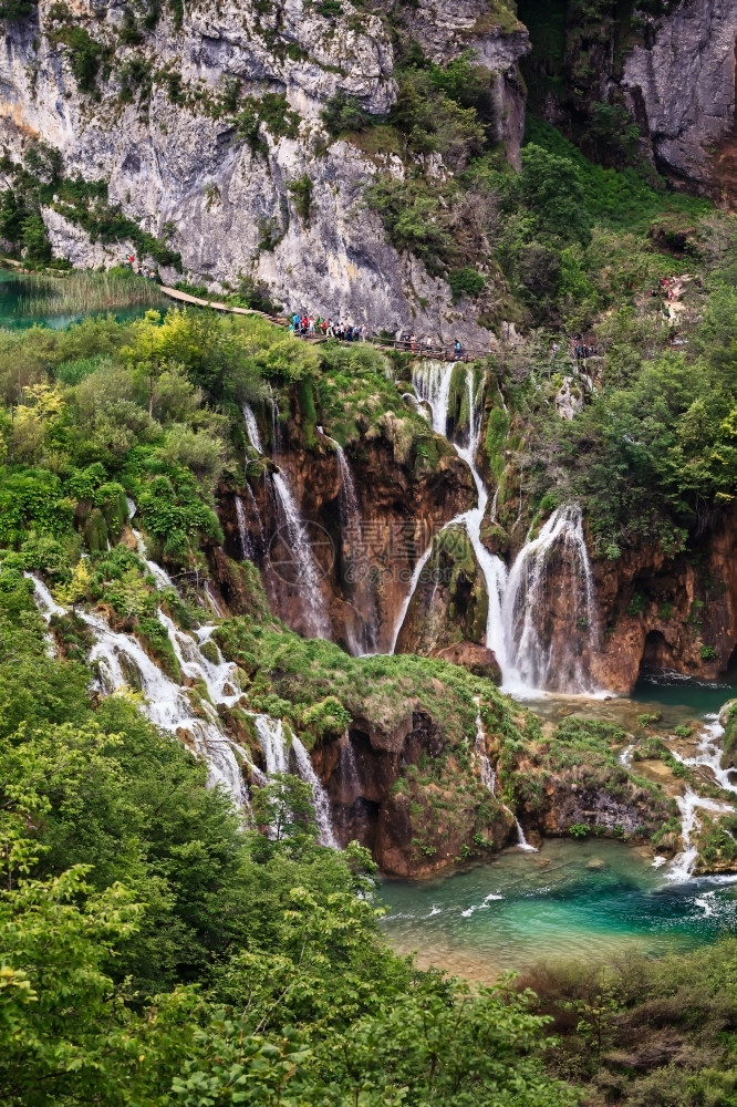 旅行克罗地亚普利维茨湖公园瀑布假期生态图片