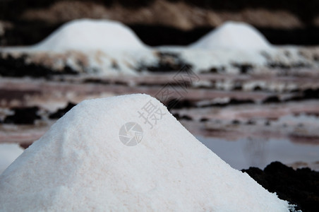 法德纳维斯传统的农业品尝西班牙兰萨罗特岛亚努比奥盐碱勘探的沙堆背景