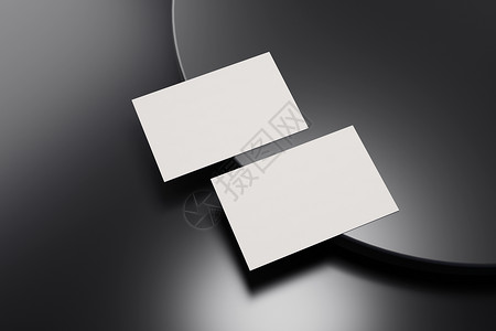 个人介绍展架信封邮政黑色和白商务卡纸模型板空白间覆盖用于在黑铬底背景上插入公司标志或个人身份的公司徽标或个人身份现代概念3D插图个人的设计图片