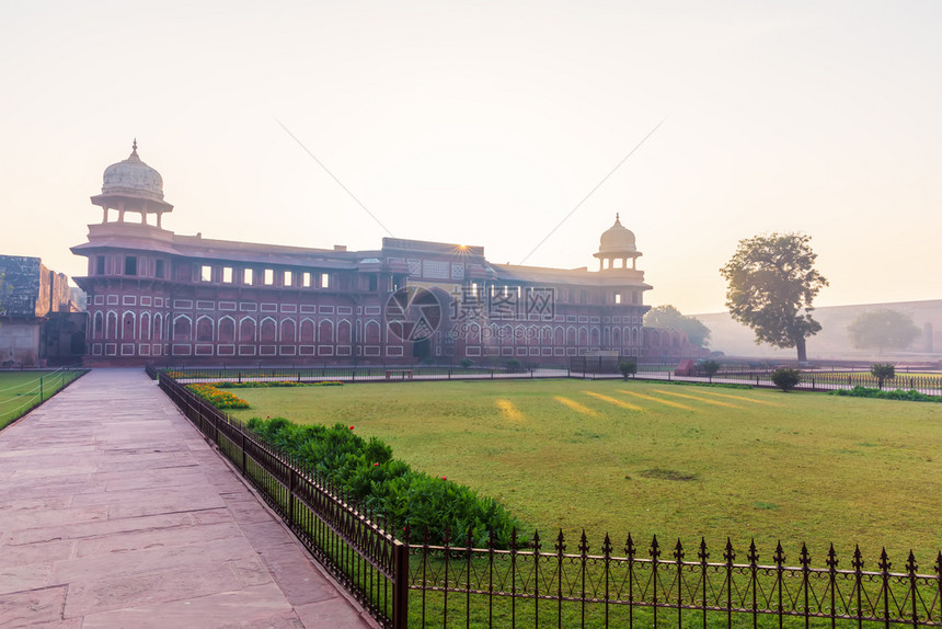 天空旅行邦阿格拉堡贾汉吉尔宫的观景无人是阿格拉堡贾汉吉尔宫的观景图片